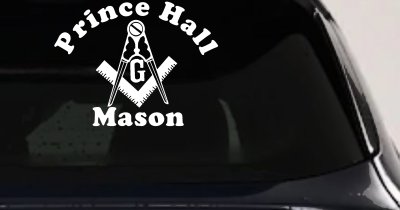 Masonic Square and Compass Prince Hall Mason Freemason Car or Truck Window Vinyl Decal Sticker