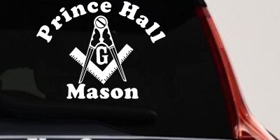 Masonic Square and Compass Prince Hall Mason Freemason Car or Truck Window Vinyl Decal Sticker