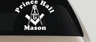 Masonic Square and Compass Prince Hall Mason Freemason Car or Truck Window Vinyl Decal Sticker