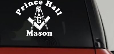 Masonic Square and Compass Prince Hall Mason Freemason Car or Truck Window Vinyl Decal Sticker