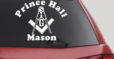 Masonic Square and Compass Prince Hall Mason Freemason Car or Truck Window Vinyl Decal Sticker
