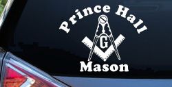 Masonic Square and Compass Prince Hall Mason Freemason Car or Truck Window Decal Sticker