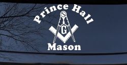 Masonic Square and Compass Prince Hall Mason Freemason Car or Truck Window Decal Sticker
