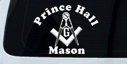 Masonic Square and Compass Prince Hall Mason Freemason Car or Truck Window Decal Sticker
