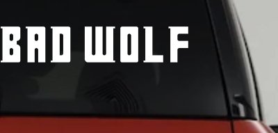 Doctor Who Bad Wolf Sci Fi Car or Truck Window Vinyl Decal Sticker