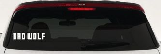 Doctor Who Bad Wolf Sci Fi Car or Truck Window Decal Sticker (White)