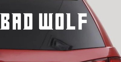 Doctor Who Bad Wolf Sci Fi Car or Truck Window Vinyl Decal Sticker