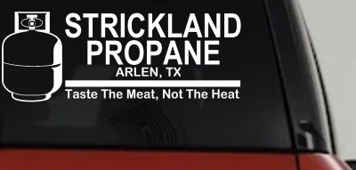 Strickland Propane King Hill Cartoons Car or Truck Window Vinyl Decal Sticker
