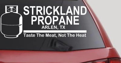Strickland Propane King Hill Cartoons Car or Truck Window Vinyl Decal Sticker