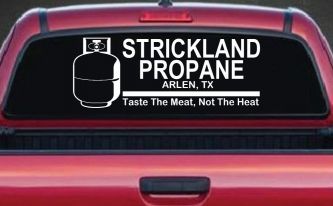 Strickland Propane King Hill Cartoons Car or Truck Window Decal Sticker