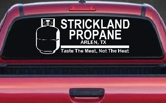 Strickland Propane King Hill Cartoons Car or Truck Window Decal Sticker