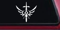 Legend of Zelda Triforce Masterword Sci Fi Car or Truck Window Decal Sticker