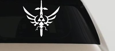 Legend of Zelda Triforce Masterword Sci Fi Car or Truck Window Vinyl Decal Sticker