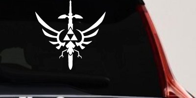 Legend of Zelda Triforce Masterword Sci Fi Car or Truck Window Vinyl Decal Sticker