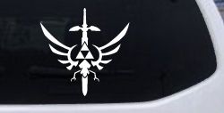 Legend of Zelda Triforce Masterword Sci Fi Car or Truck Window Decal Sticker