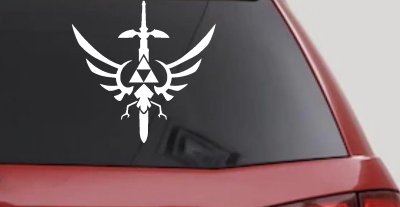 Legend of Zelda Triforce Masterword Sci Fi Car or Truck Window Vinyl Decal Sticker