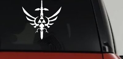 Legend of Zelda Triforce Masterword Sci Fi Car or Truck Window Vinyl Decal Sticker