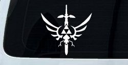 Legend of Zelda Triforce Masterword Sci Fi Car or Truck Window Decal Sticker