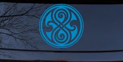 Doctor Who Time lord symbol Seal of Gallifrey Sci Fi Car or Truck Window Decal Sticker (Blue)