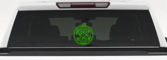 Doctor Who Time lord symbol Seal of Gallifrey Sci Fi Car or Truck Window Decal Sticker (Lime)