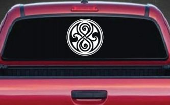 Doctor Who Time lord symbol Seal of Gallifrey Sci Fi Car or Truck Window Decal Sticker
