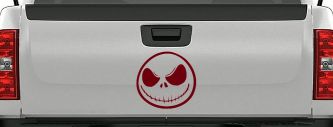 Jack Nightmare Before Christmas Sci Fi Car or Truck Window Decal Sticker (Burgundy)