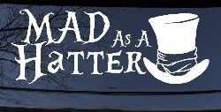 Mad as A Hatter Mad Hatter Alice Wonderland Car or Truck Window Decal Sticker