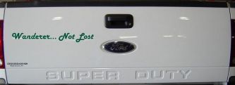 Wanderer Not Lost Car or Truck Window Vinyl Decal Sticker (Dark Green)