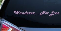 Wanderer Not Lost Car or Truck Window Vinyl Decal Sticker (Lilac)