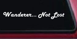 Wanderer Not Lost Car or Truck Window Decal Sticker