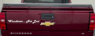 Wanderer Not Lost Car or Truck Window Decal Sticker (White)