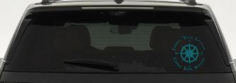 Change Your Latitude Change Your Attitude with Rose Compass Car or Truck Window Decal Sticker (Turquoise Blue)
