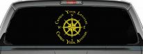 Change Your Latitude Change Your Attitude with Rose Compass Car or Truck Window Decal Sticker (Yellow)