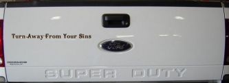 Turn Away From Your Sins Christian Car or Truck Window Decal Sticker (Brown)