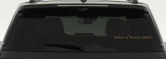 Believe & Trust In CHRIST Christian Car or Truck Window Decal Sticker (Gold)