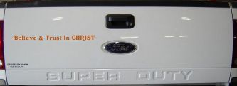 Believe & Trust In CHRIST Christian Car or Truck Window Decal Sticker (Nut Brown)