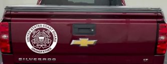 United States Coast Guard Grandfather Military Car or Truck Window Vinyl Decal Sticker (White)