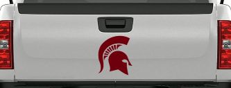 Spartan Viking Helmet Car or Truck Window Decal Sticker (Burgundy)