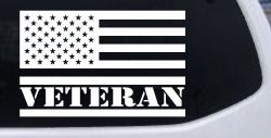 US American USA United States Flag Veteran Military Car or Truck Window Decal Sticker
