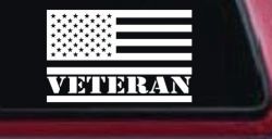 US American USA United States Flag Veteran Military Car or Truck Window Decal Sticker