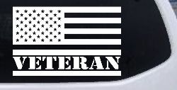 US American USA United States Flag Veteran Military Car or Truck Window Decal Sticker