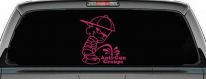 Pee On Anti Gun Groups Pro Gun Car or Truck Window Decal Sticker (Hot Pink)