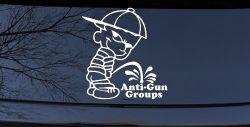 Pee On Anti Gun Groups Pro Gun Car or Truck Window Decal Sticker