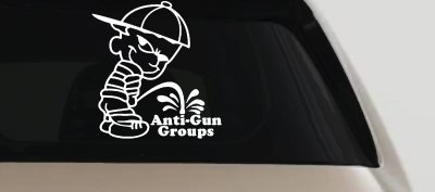 Pee On Anti Gun Groups Pro Gun Car or Truck Window Vinyl Decal Sticker