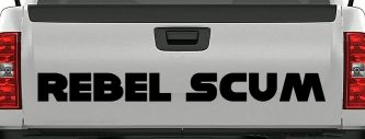 Rebel Scum Car or Truck Window Decal Sticker (Black)