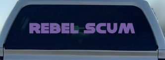 Rebel Scum Car or Truck Window Decal Sticker (Purple)