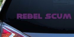 Rebel Scum Car or Truck Window Vinyl Decal Sticker (Violet)