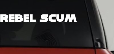 Rebel Scum Car or Truck Window Vinyl Decal Sticker
