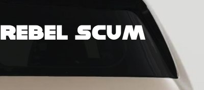 Rebel Scum Car or Truck Window Vinyl Decal Sticker