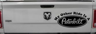 My Other Ride Is A Peterbilt Car or Truck Window Vinyl Decal Sticker (Black)